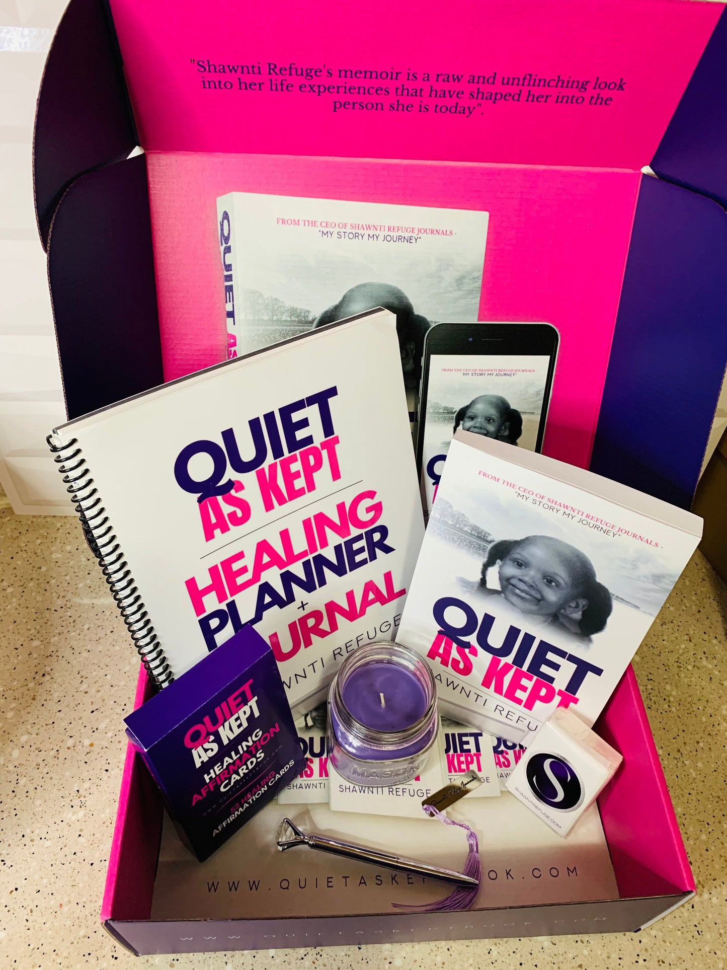 Quiet As Kept Essentials Self-Care Box | Shawnti Refuge