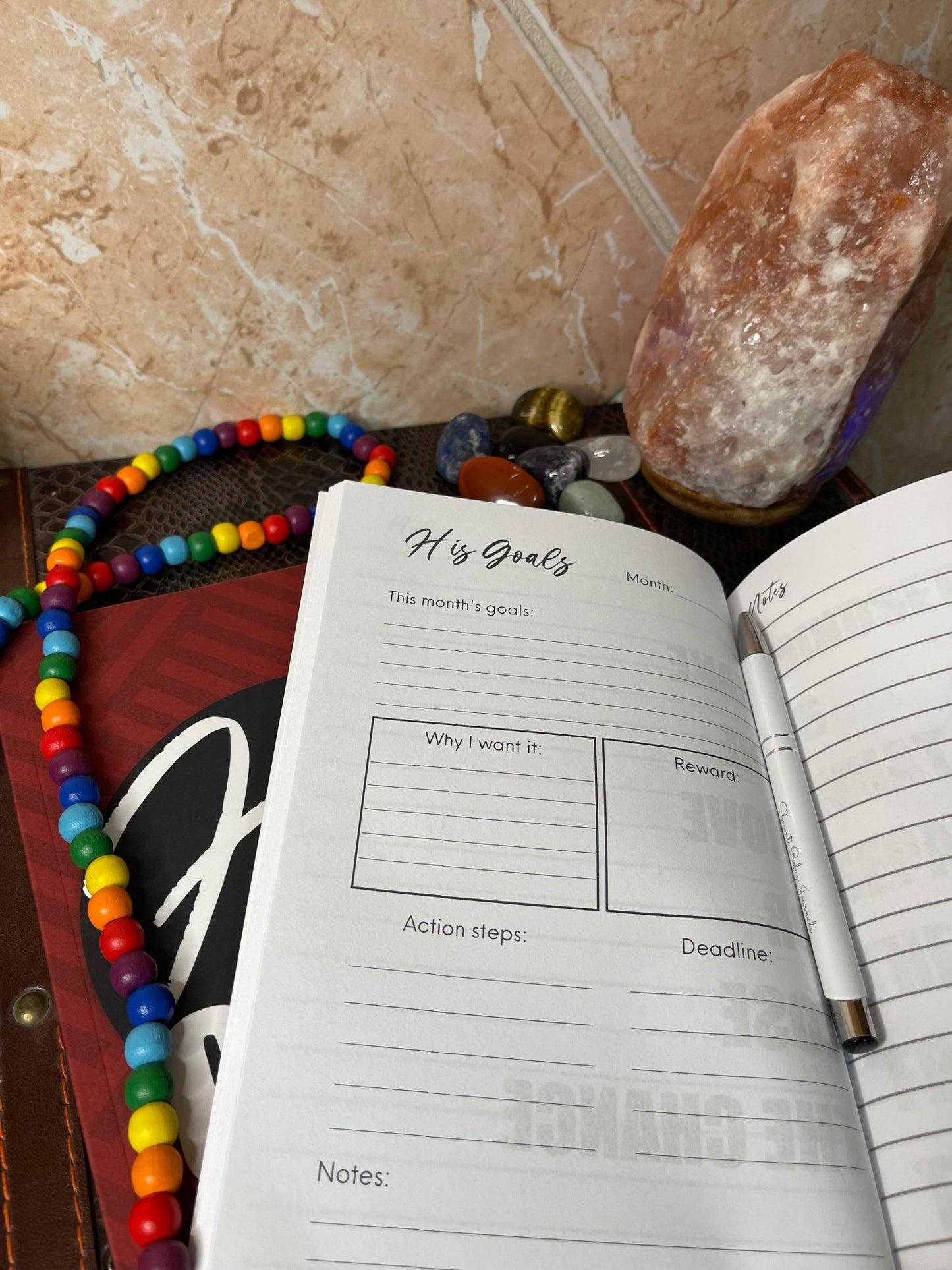 HIS Goals: Goal-Setting Guided Journal for Men & Mug Gift Set - Shawnti Refuge Journals