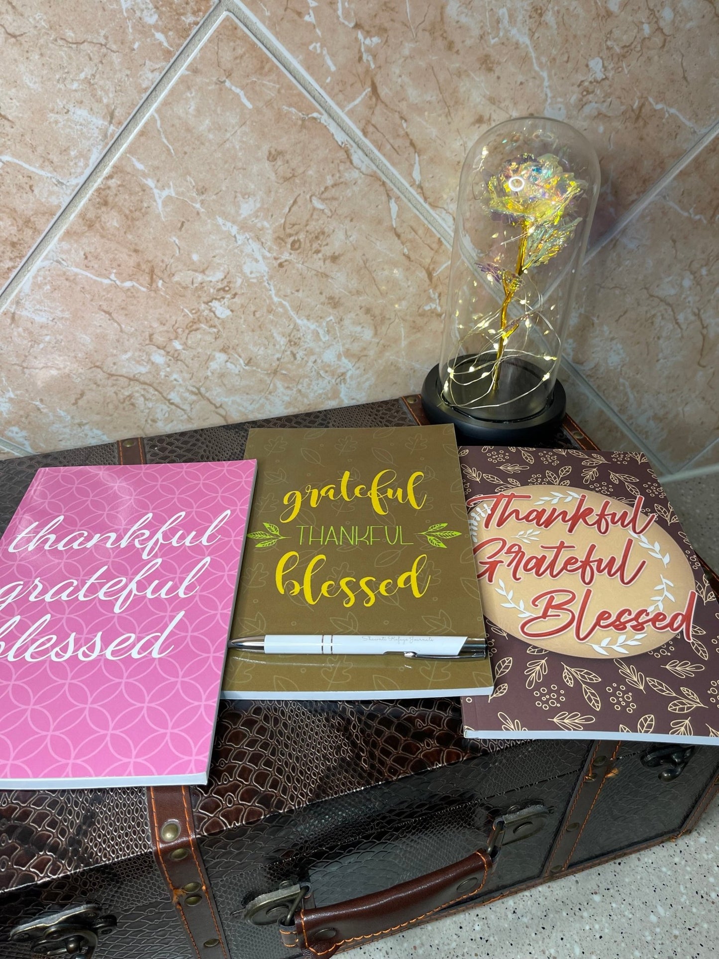 Thankful Grateful Blessed Guided Journal - Shawnti Refuge Journals